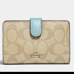 Coach Medium Corner ZIP Wallet in Signature Canvas